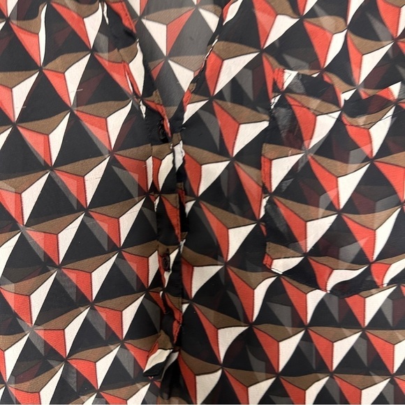 Pleione Geometric print button down blouse - Picture 3 of 7